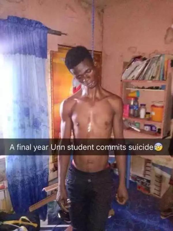 Horror! Commotion as Final Year Student of UNN Kills Himself In His Room (Graphic Photo)